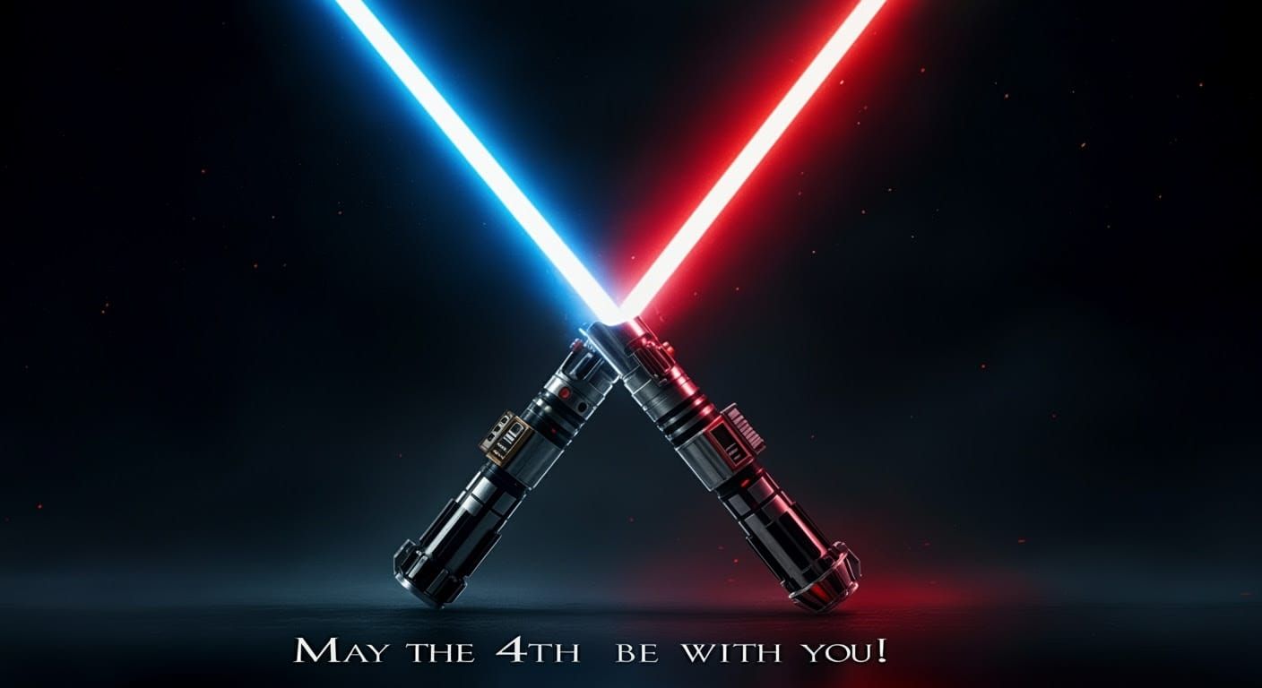Star Wars Lightsabers in Cinematic Hyperrealism
