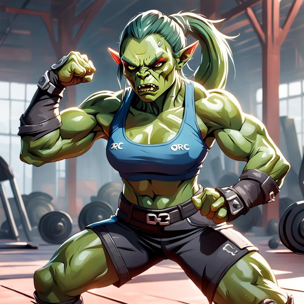 Buff orc girl