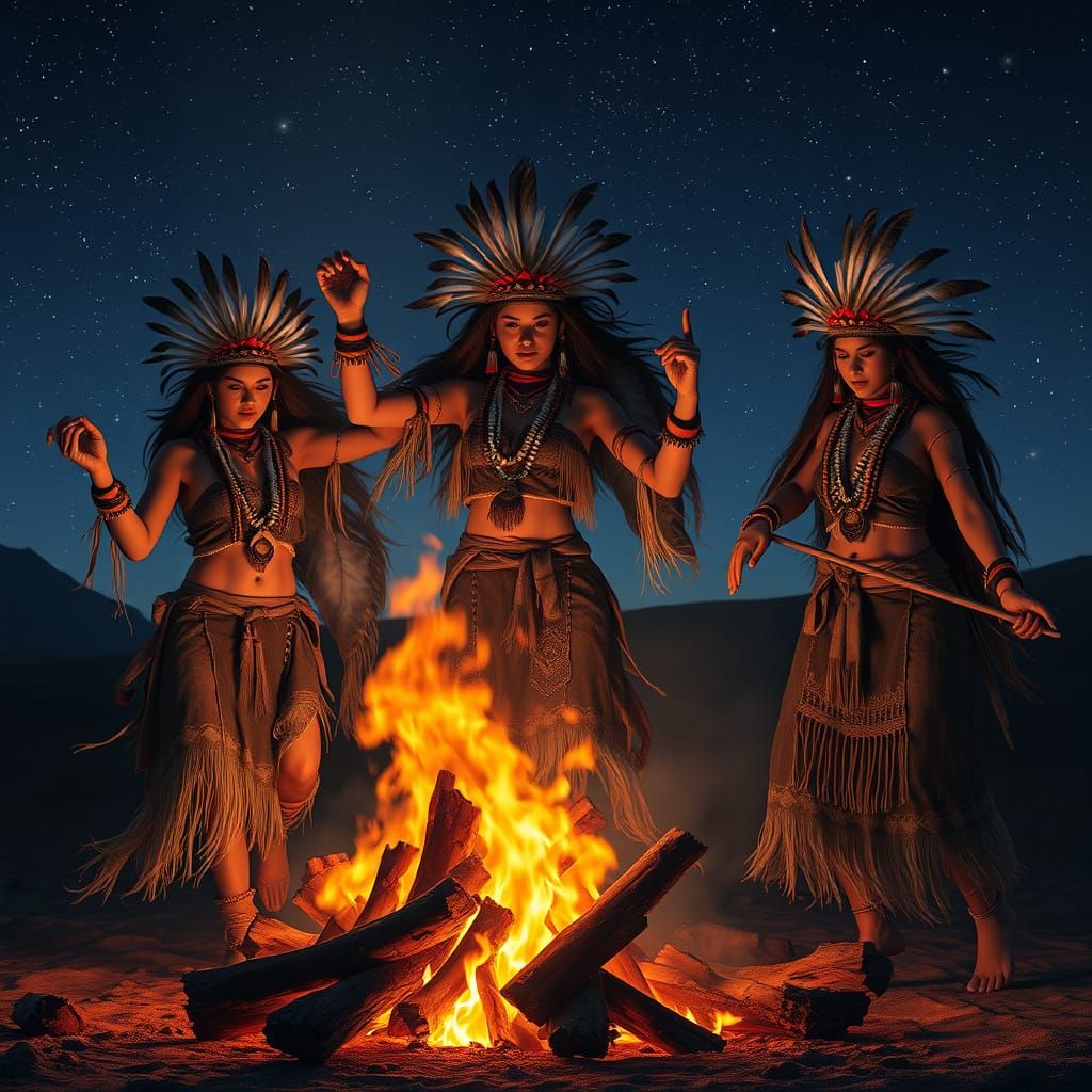 Primal Beauty Under Starry Skies