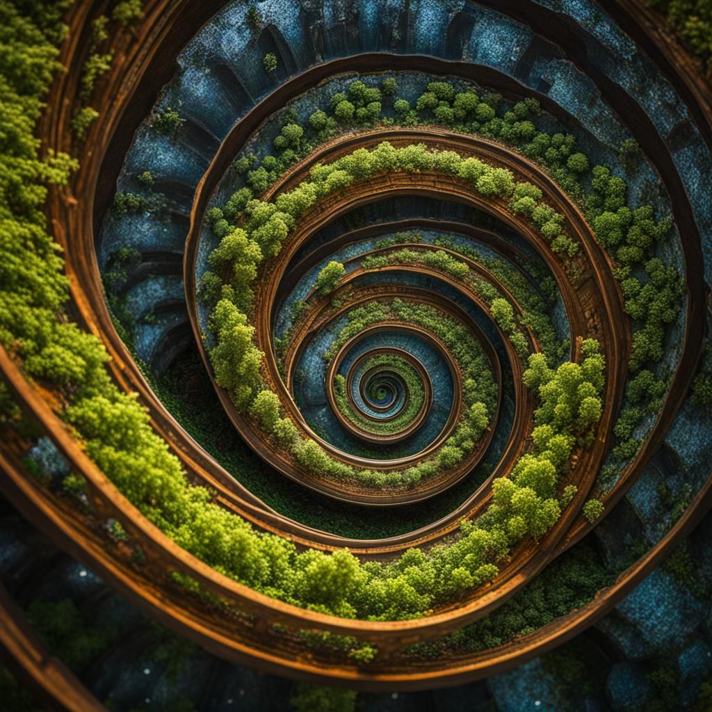 Divine Space-Time Garden: Hyperrealistic Art Photography