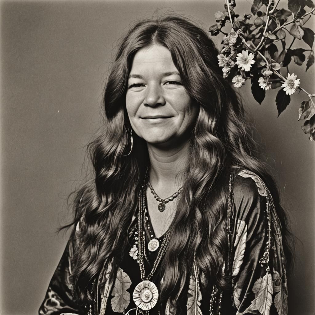 Psychedelic Portrait of Janis Joplin