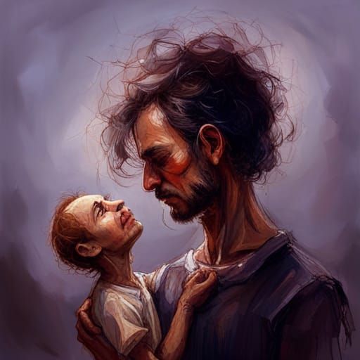 Puppet Man Controlled by Strings: Detailed Illustration