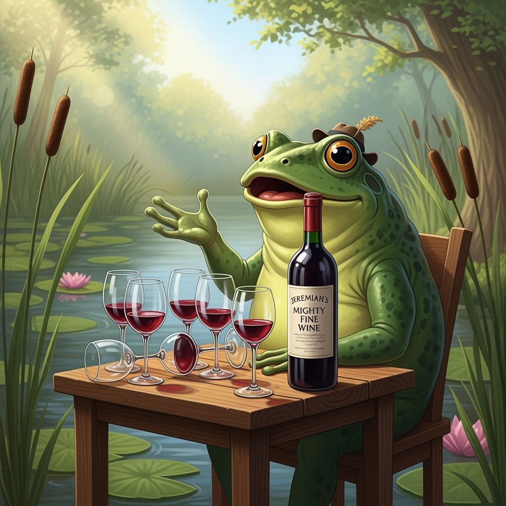 Jeremiah's Mighty Fine Wine: Storybook Illustration