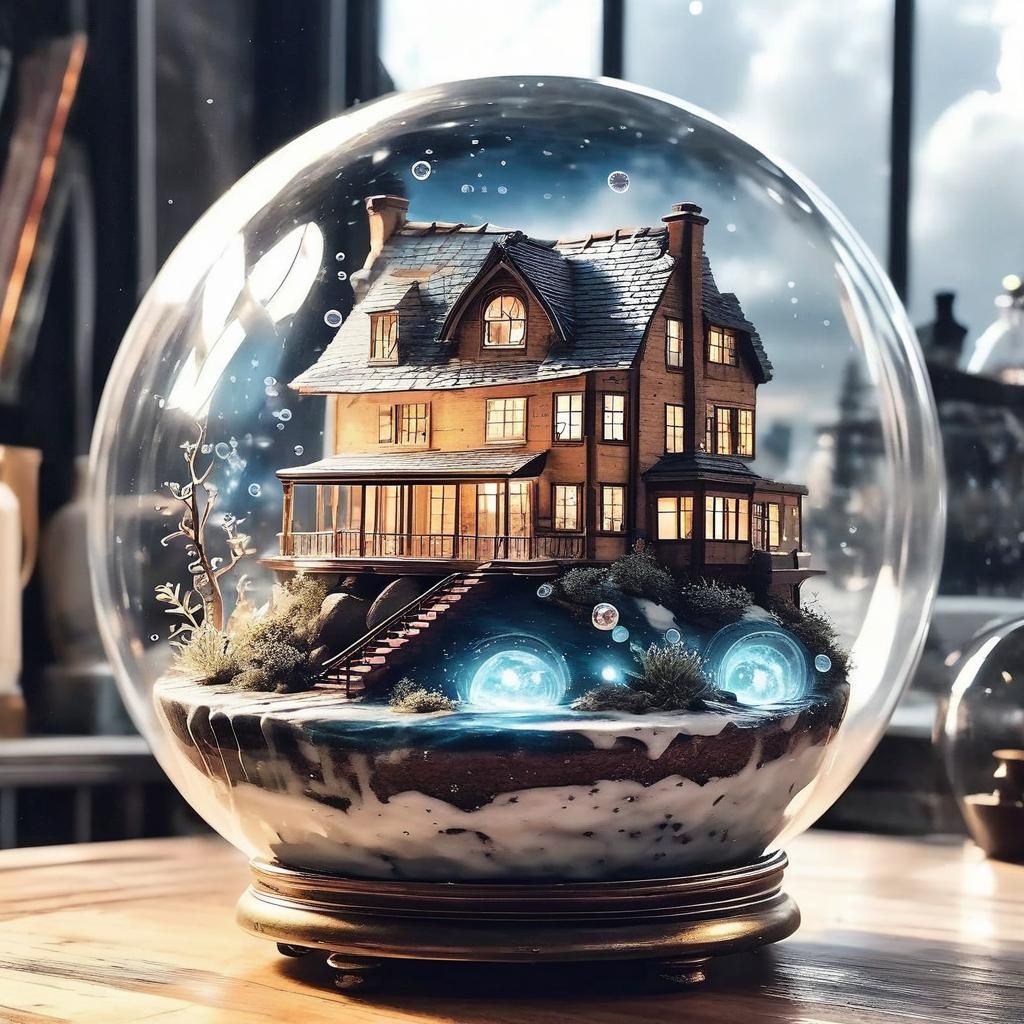 Mansion in Crystal Ball: Dreamlike Architecture