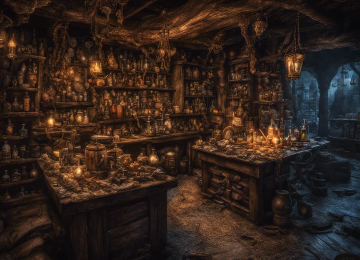 Pirate bar on island