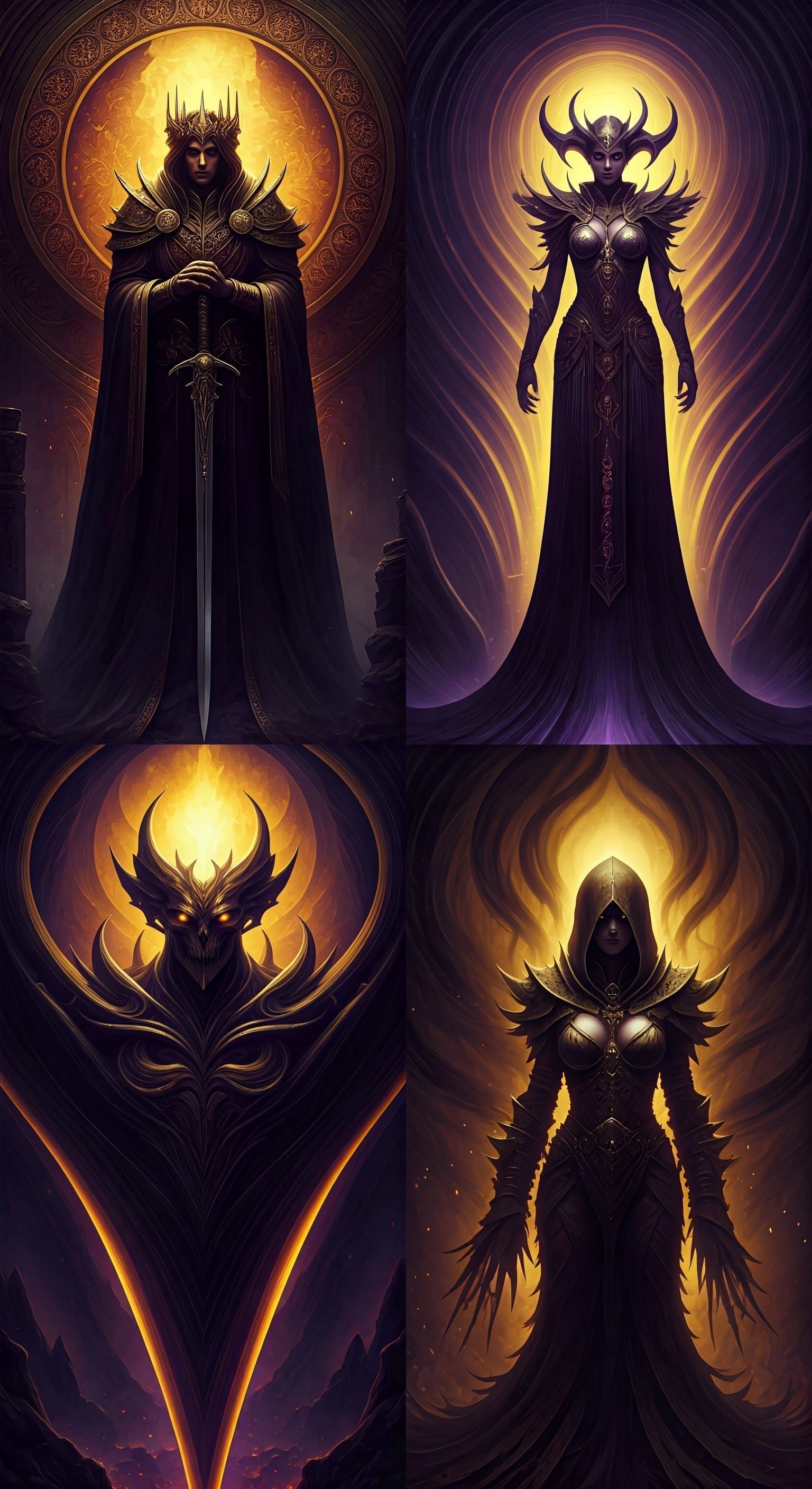 Dark Fantasy Landscape with Volumetric Lighting