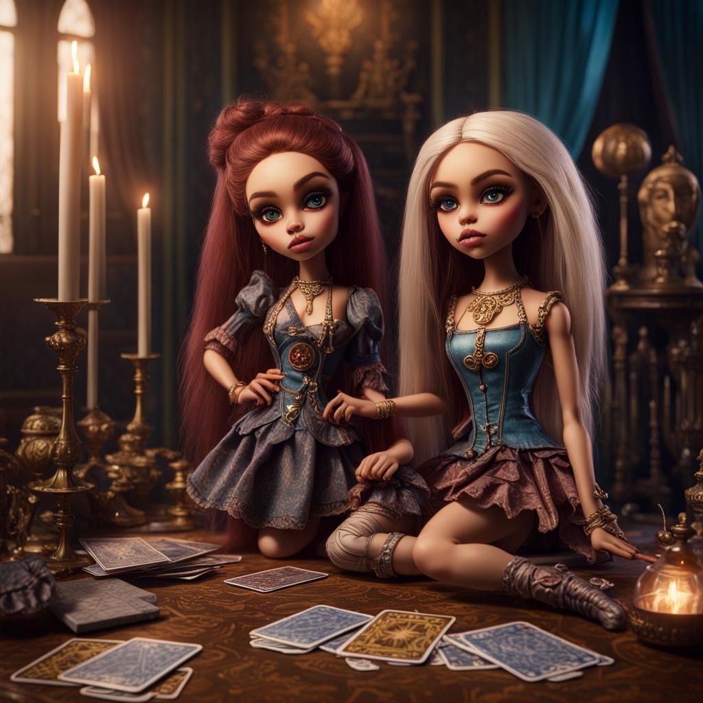 Hyperrealistic Bratz Dolls as Tarot Judgement Card