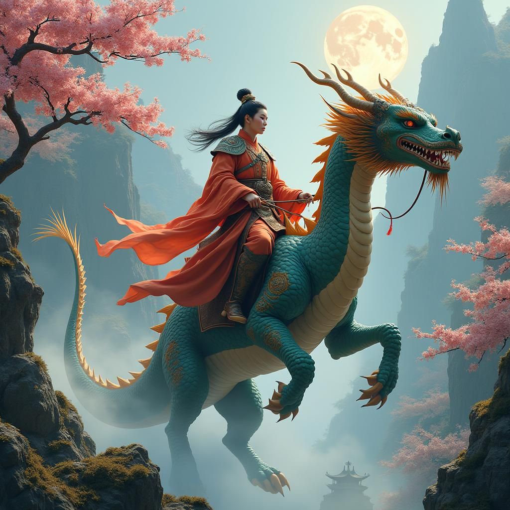 Dragon Rider in China: Fantasy Concept Art