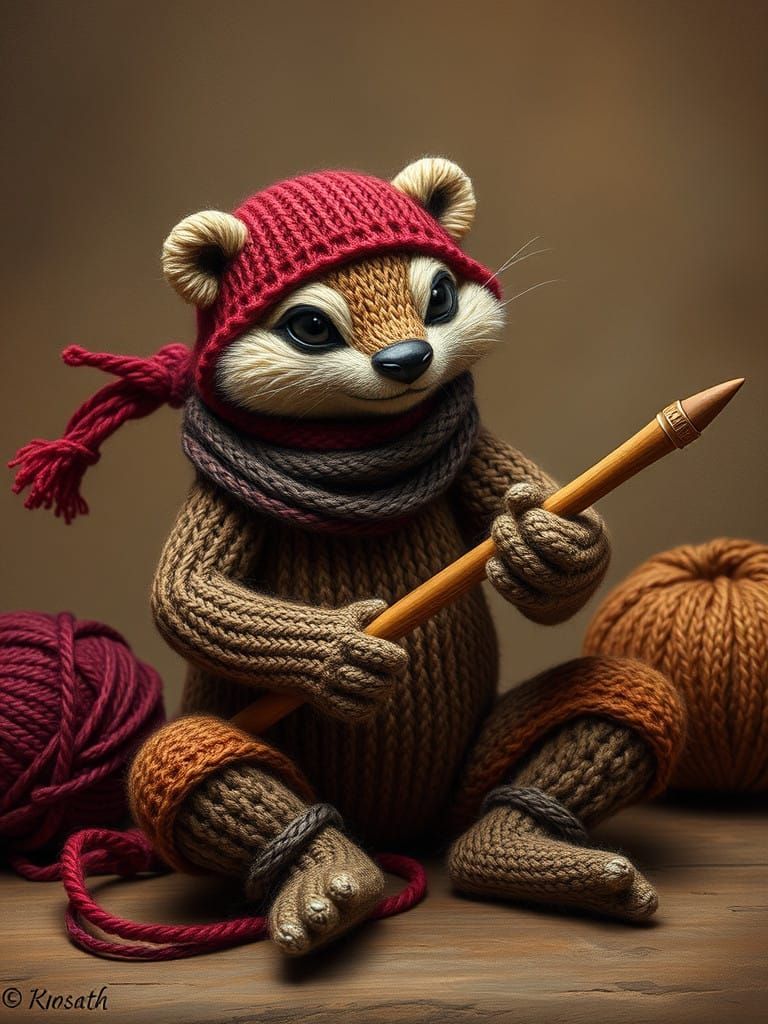 Knitting mongoose ninja