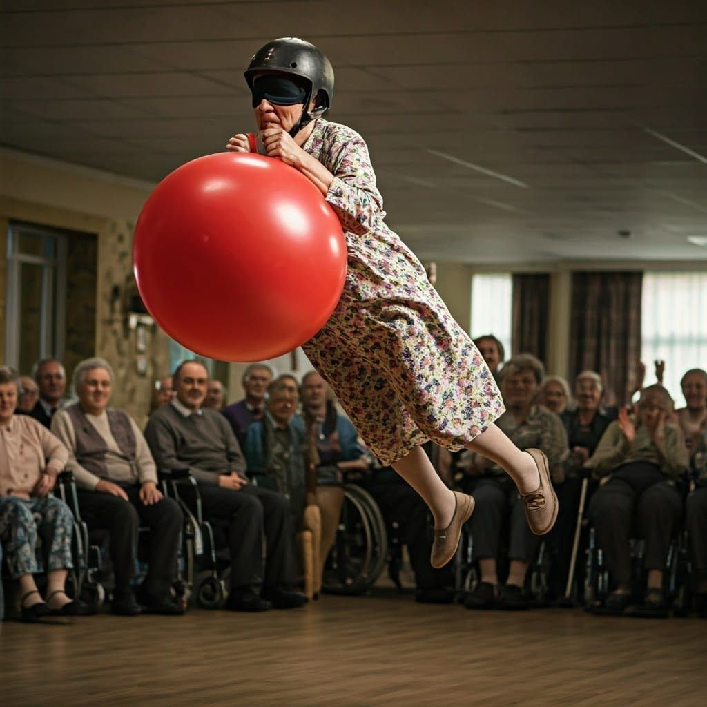 Grandma Defies Gravity on Hippity Hop Ball
