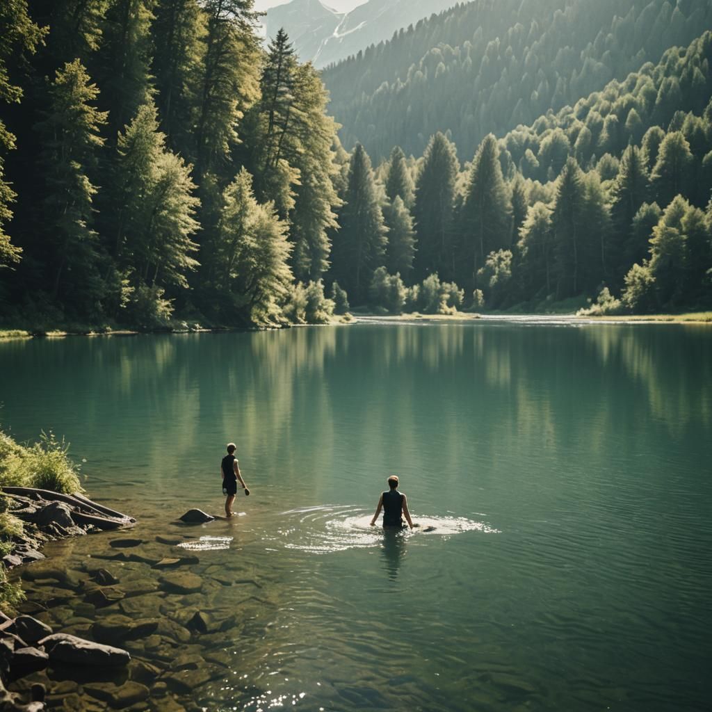 Cinematic Landscape in Switzerland Film Still