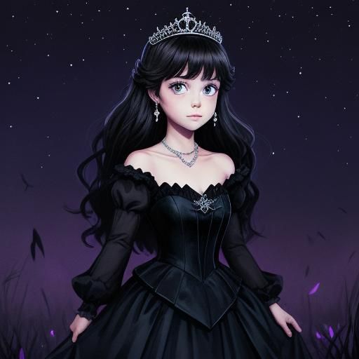 Cartoon Dark Princess of the Night