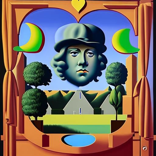 Homage to Magritte: Surrealist Dreamscape