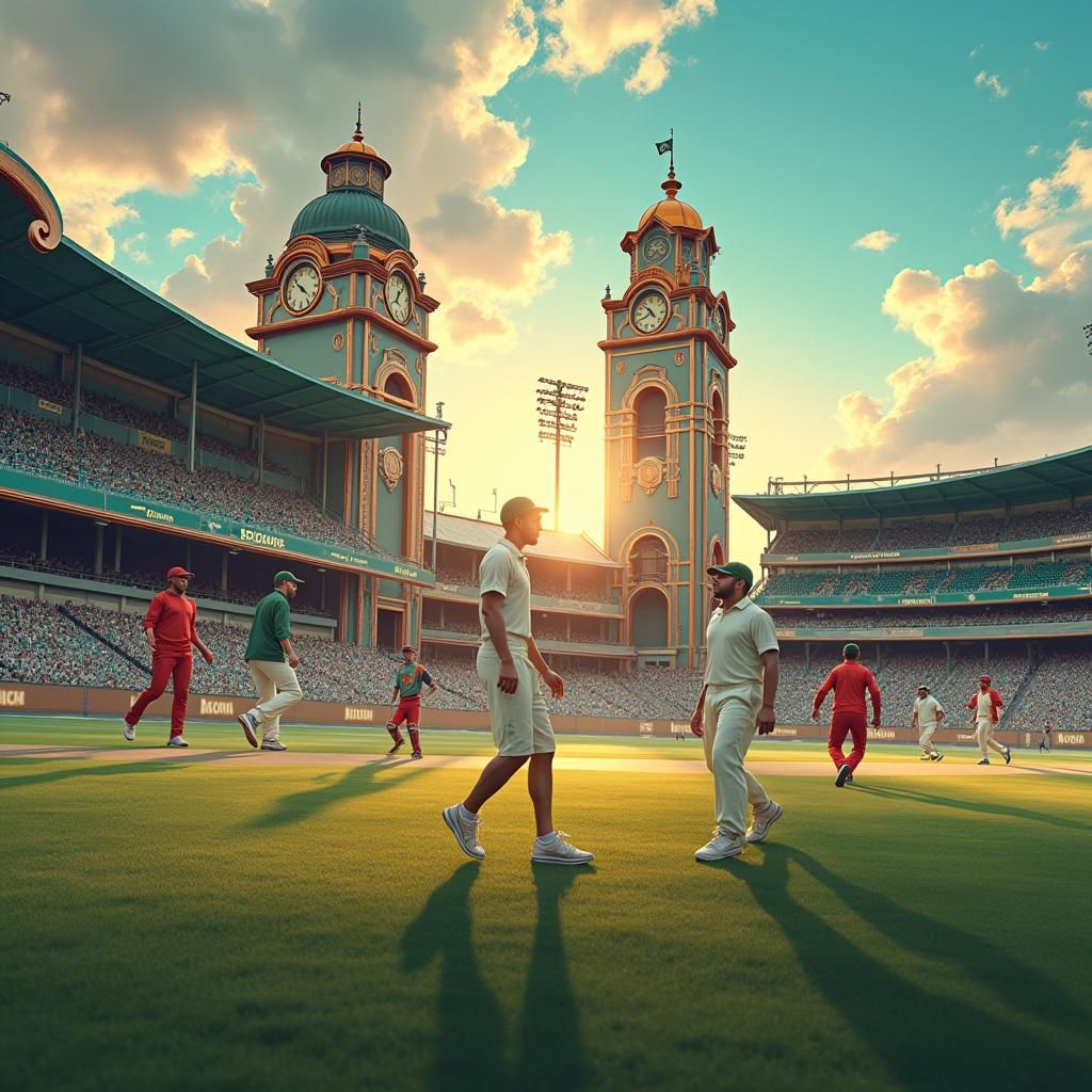 Steampunk Cricket at Melbourne Cricket Ground in 8k