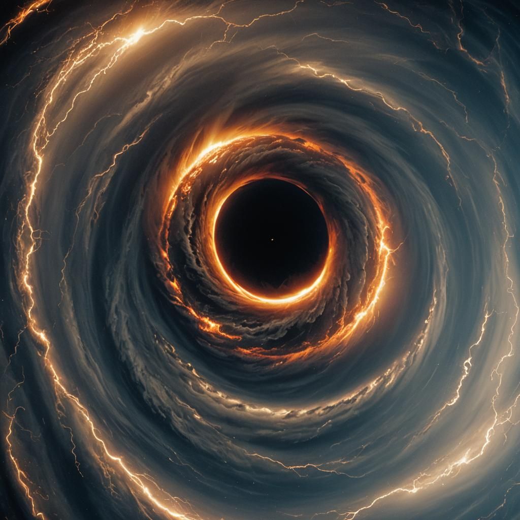 Black Hole at the Eye of a Hurricane