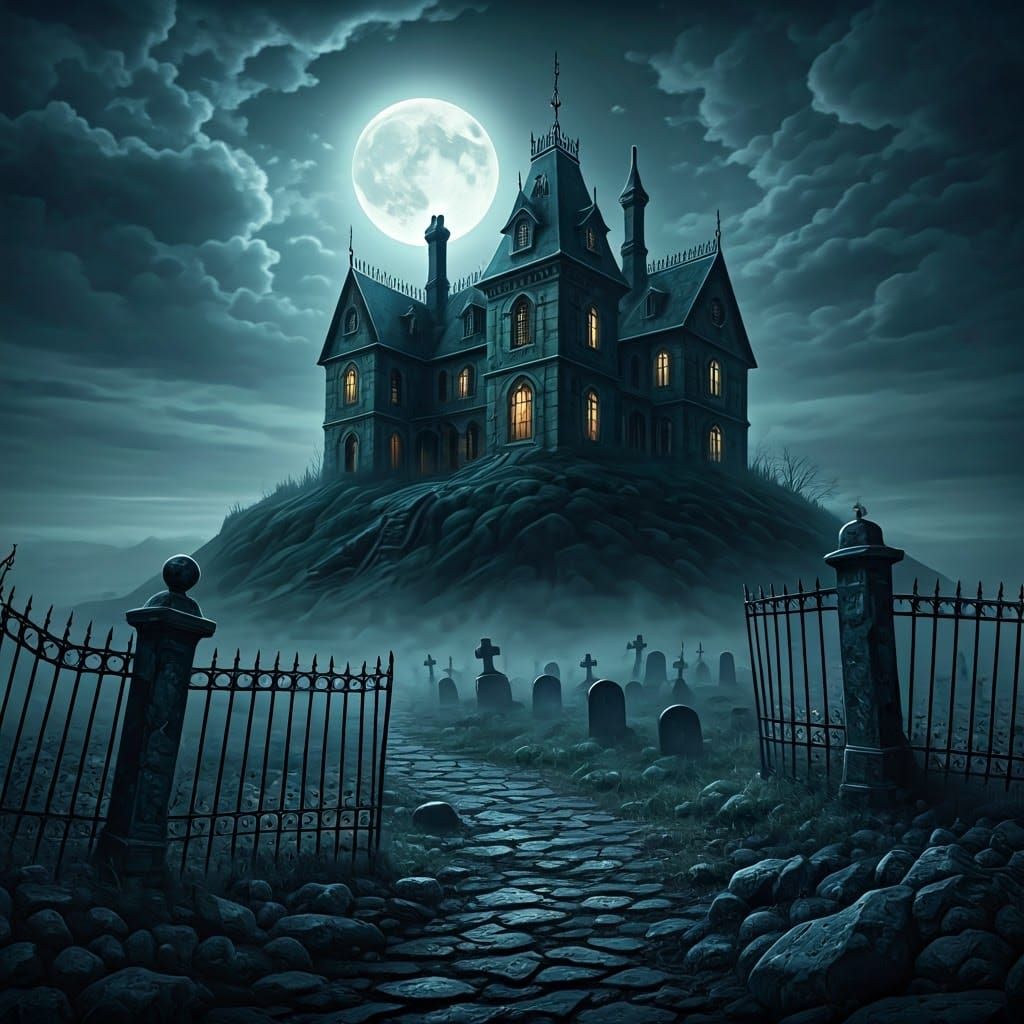 Haunted House in Hammer Horror Film Style