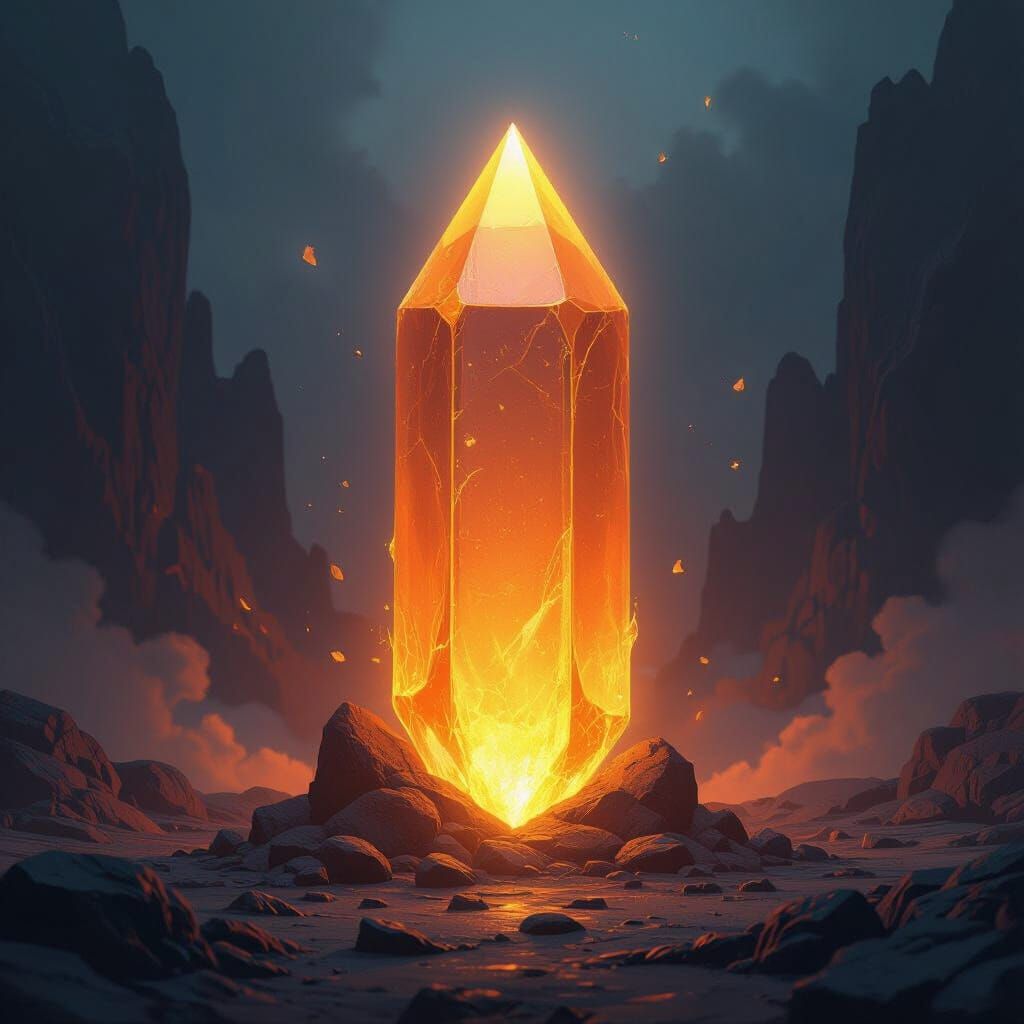 Gem of Courage: Fantasy Art Symbol of Strength