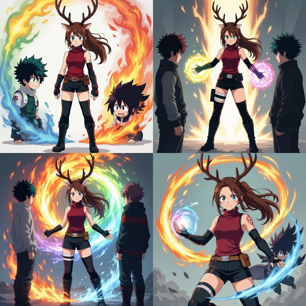 My Hero Academia Hero Controls Elements with Deer Antlers