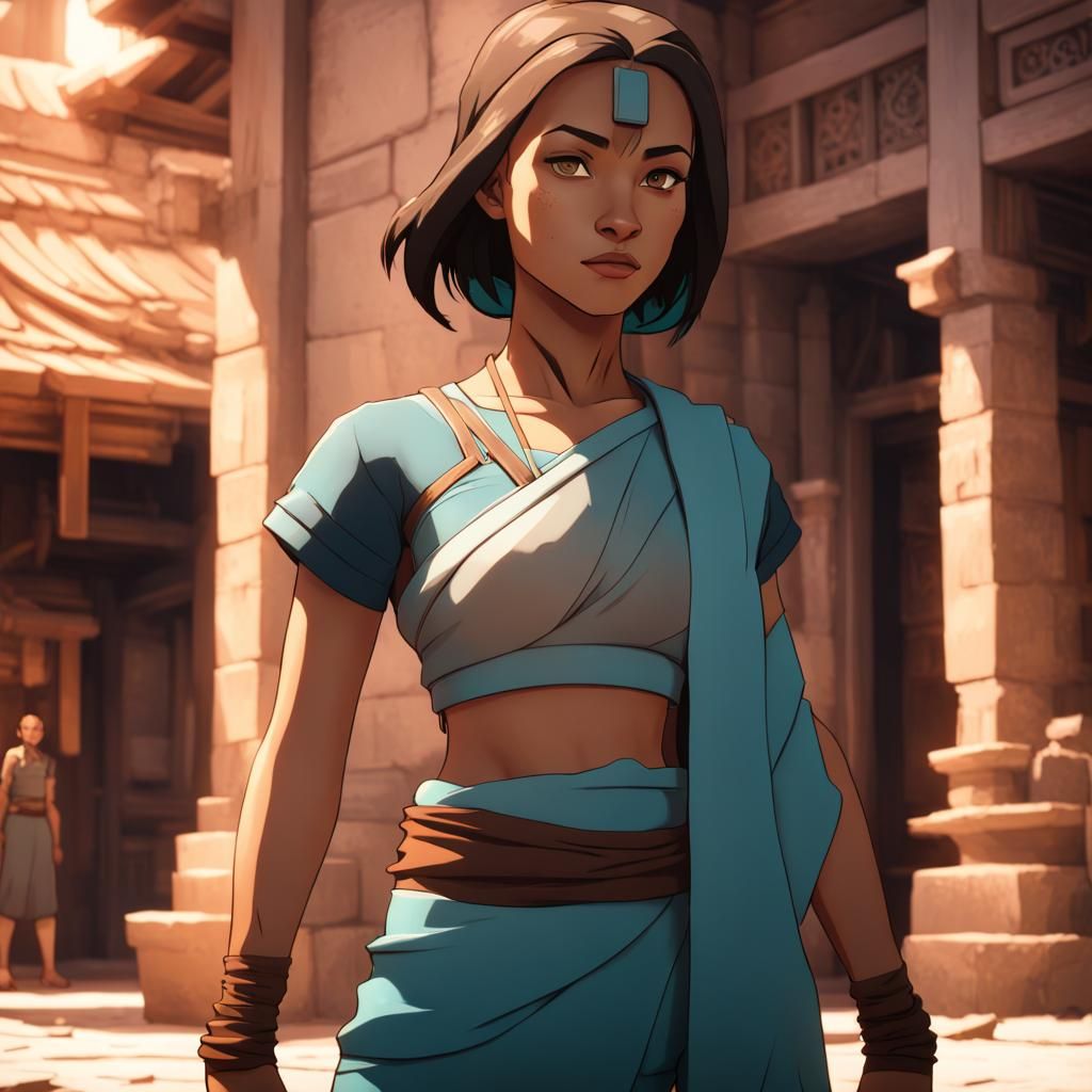 Katara from ATLA in Modern Cartoon Style