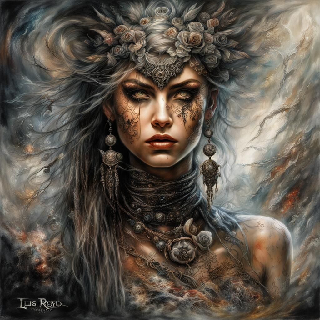 Luis Royo Style Big Bang Girl Portrait