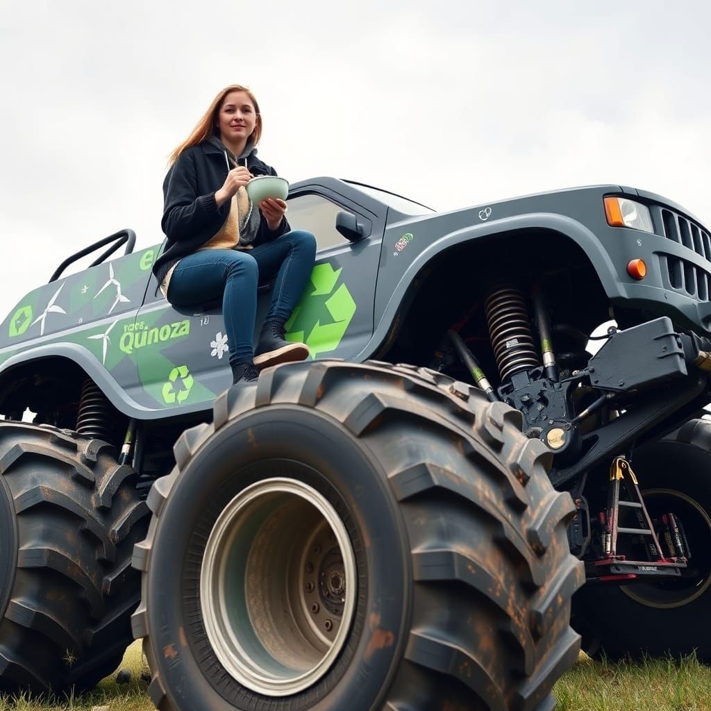 Greta Thunberg and Eco-Friendly Monster Truck