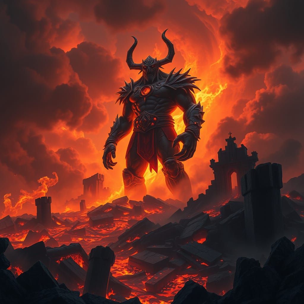 Epic Norse God Surtur Rises from Muspelheim Inferno