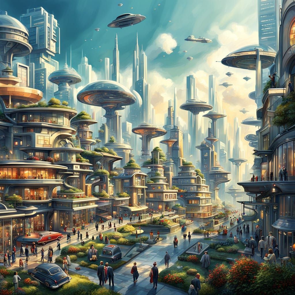 A Futuristic Utopia in Retro Style