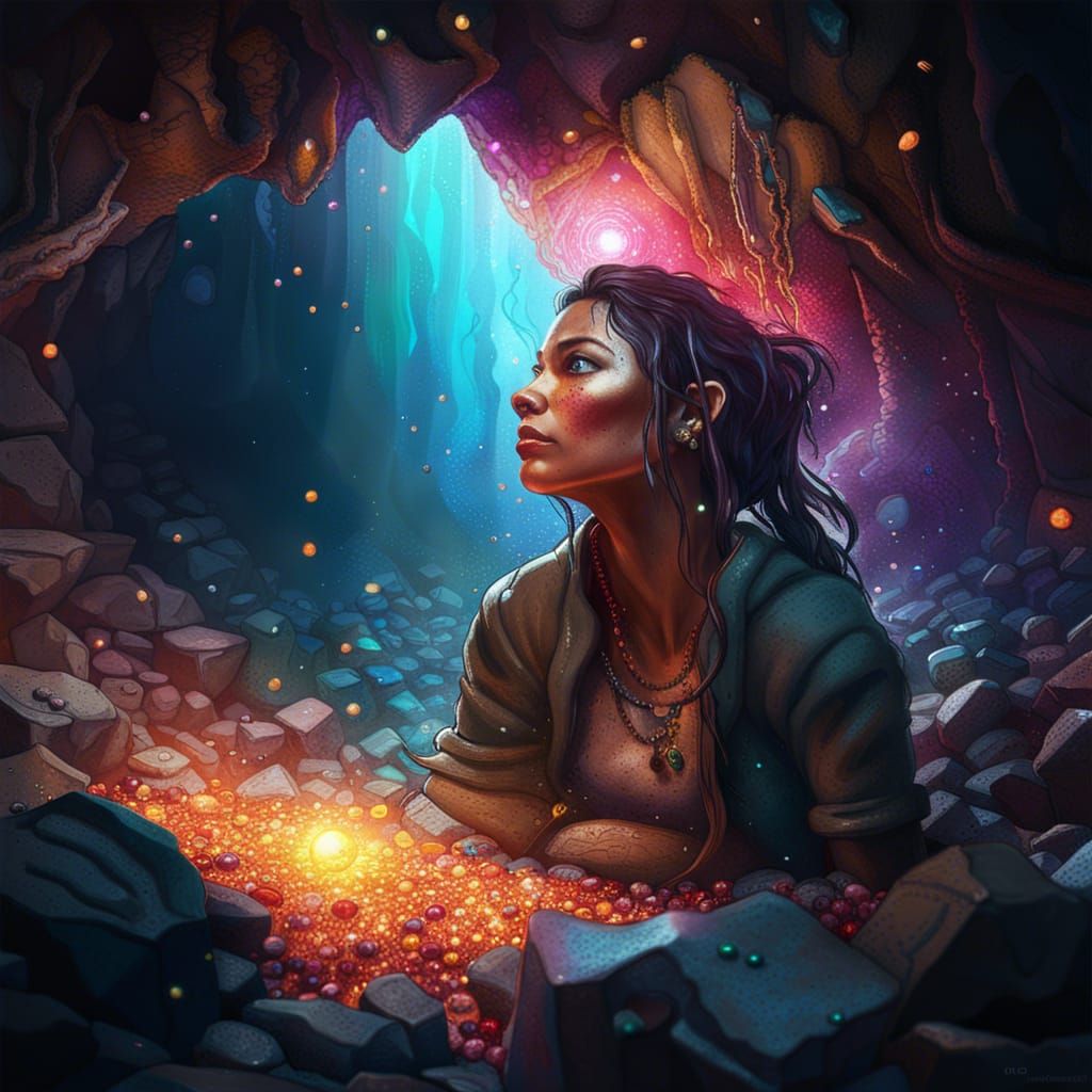 Sparkling Jewels Fill a Cave Mine