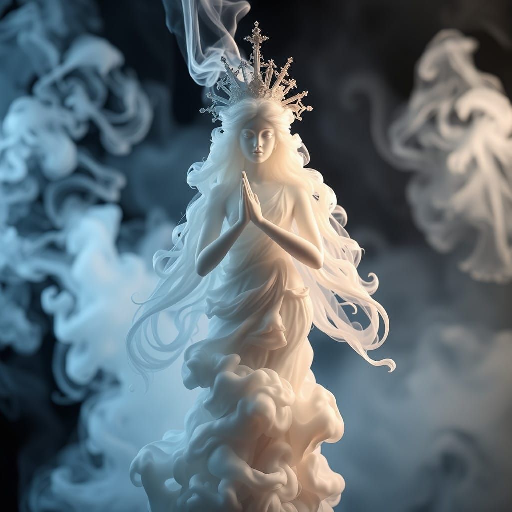 Ethereal Goddess in Smoke