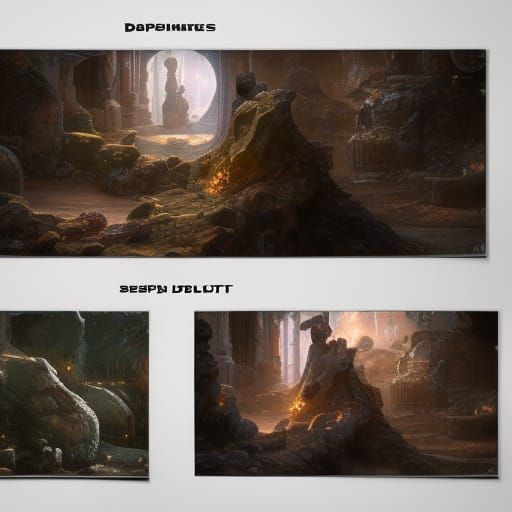 Detailed Matte Painting of a Fantastical Dog