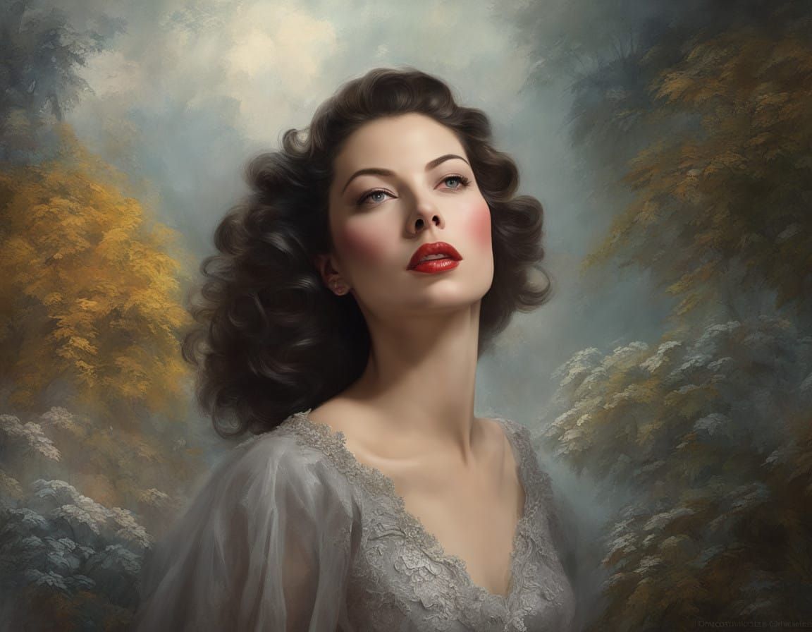 Ava Gardner 1940s Movie Poster Portrait