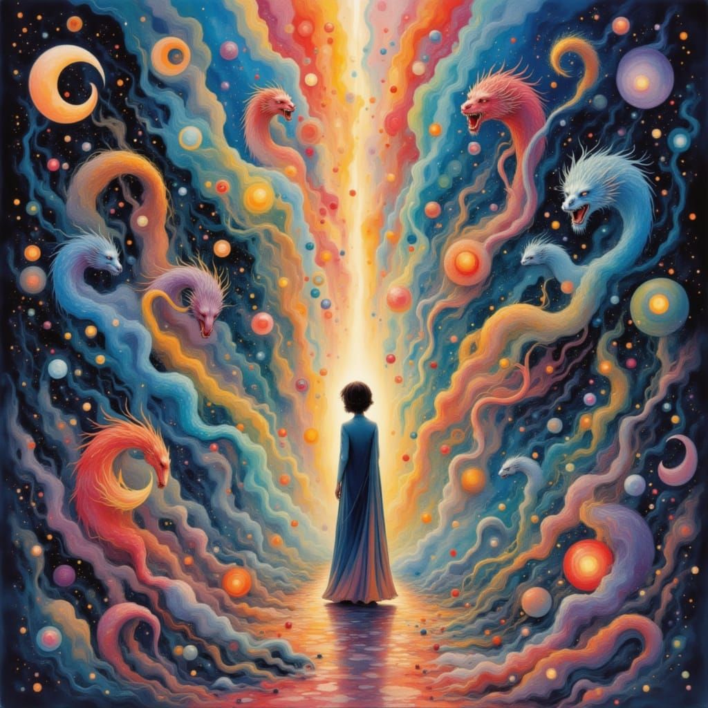 Surreal Prince Dreams of Dragon Battle