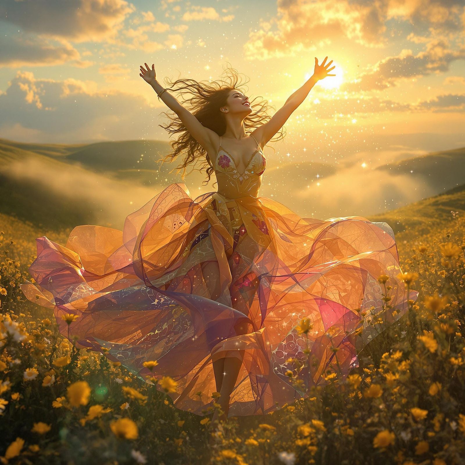 Effervescent Latina Goddess in Bohemian Bliss