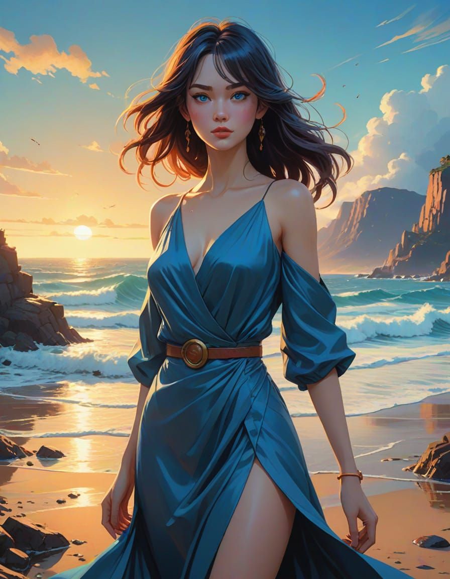 Ethereal Goddess in 8k Anime Art