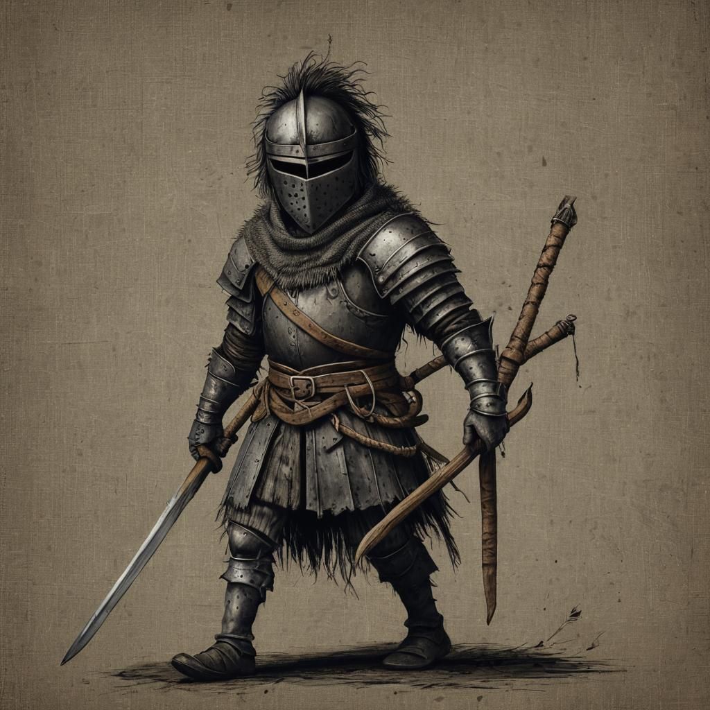 Dark Fantasy Puppet Knight Illustration
