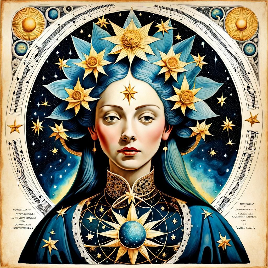 Celestial Woman: A Textile Art Masterpiece