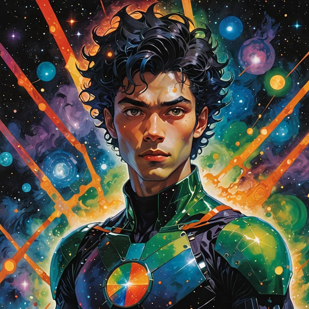 Solarpunk Starboy Radiating Supernova Light