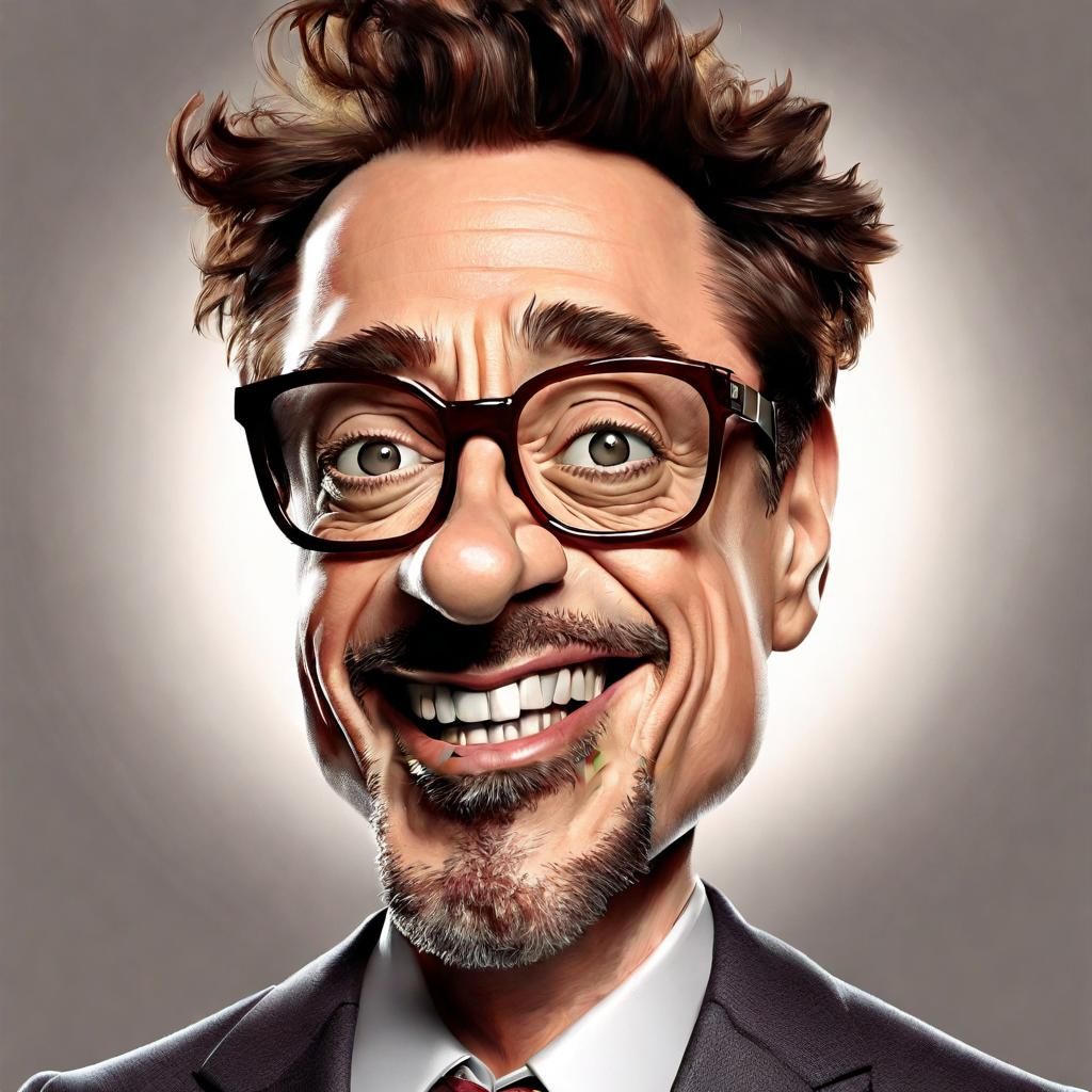 Grotesque Animation Portraits of Robert Downey Jr.