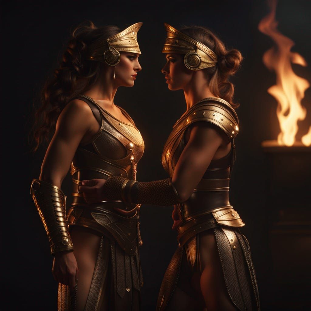 Greek Armored Warrior Women