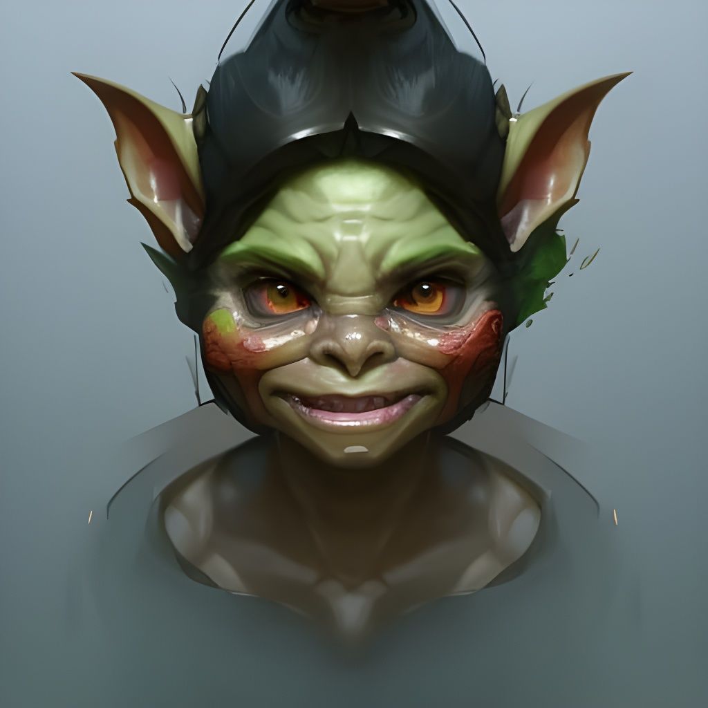 Detailed Chibi Goblin Portrait in 8K Resolution