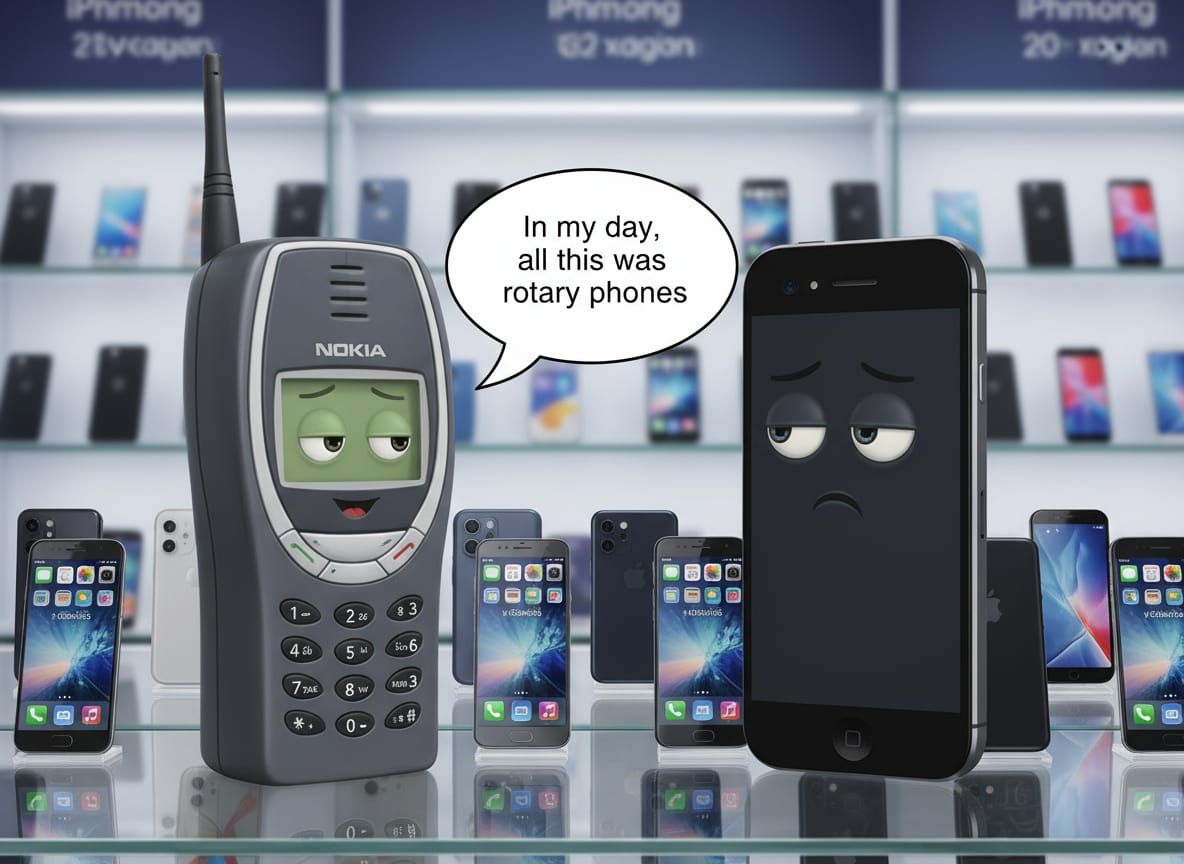 Nokia 3010 Chats with Fed-Up iPhone in Store