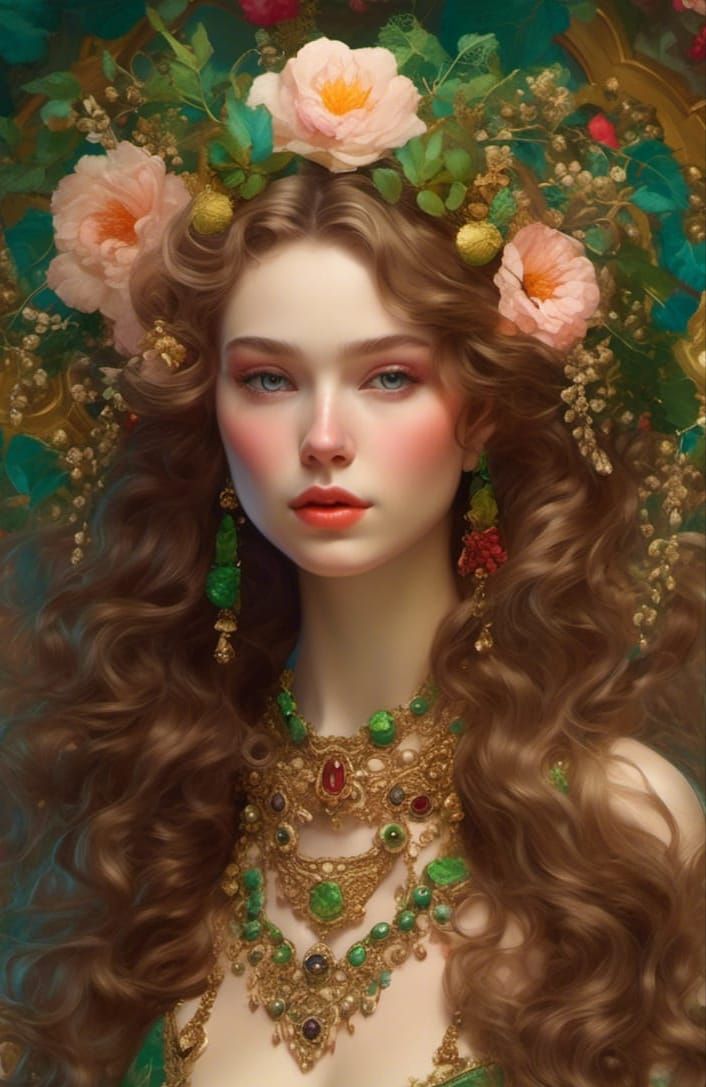 She had flowers in her hair...