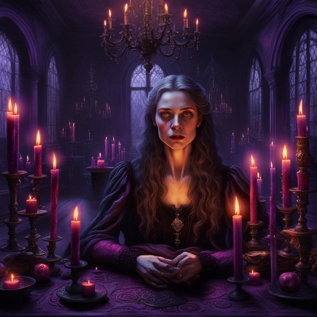 Vampire Character Portrait in Dark Fantasy Style
