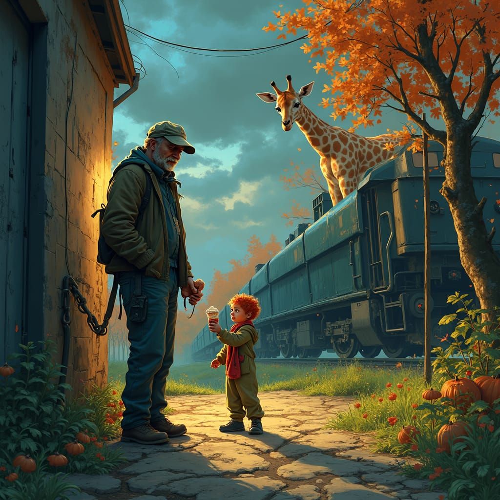 Collage of Surreal Scenes in Mixed Artistic Styles