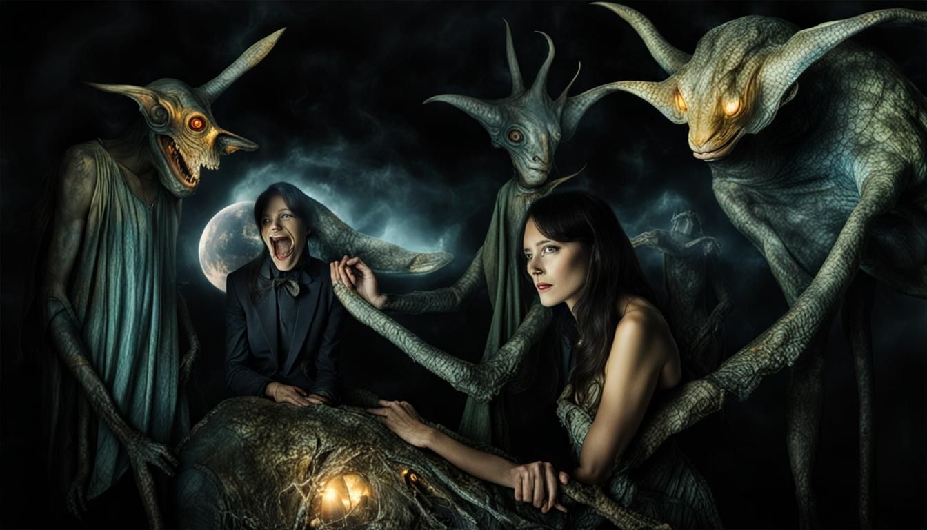 Exotic Aliens Celebrate in Surreal Restaurant: Photography