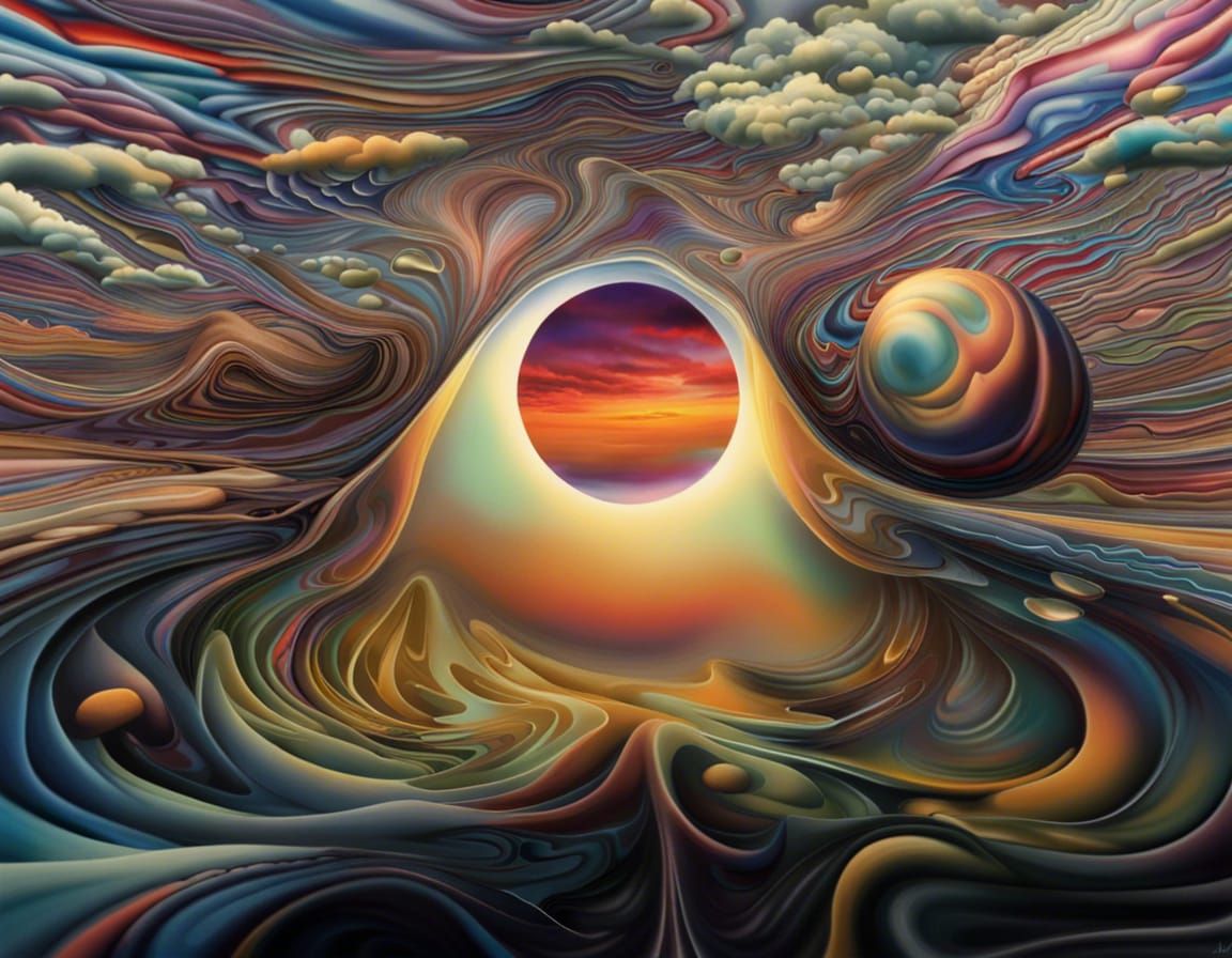 Magellanic Cloud Nebula in Hyperrealistic Futurism