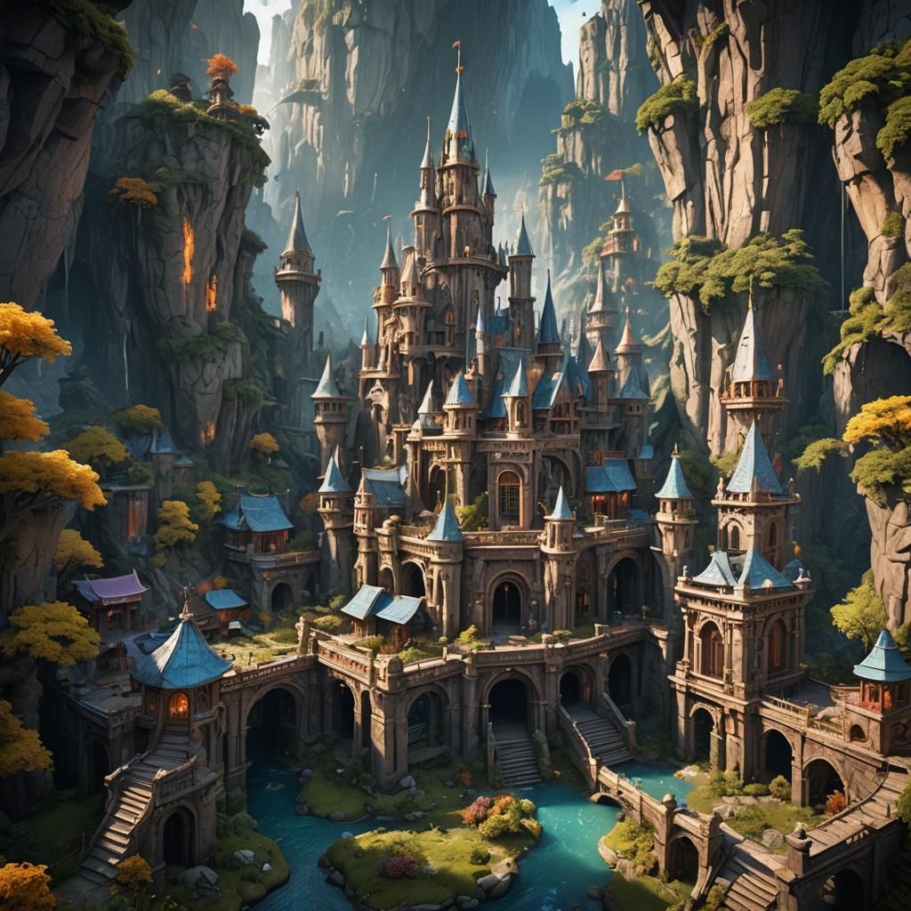 Fantastical Matte Painting in Deep Color