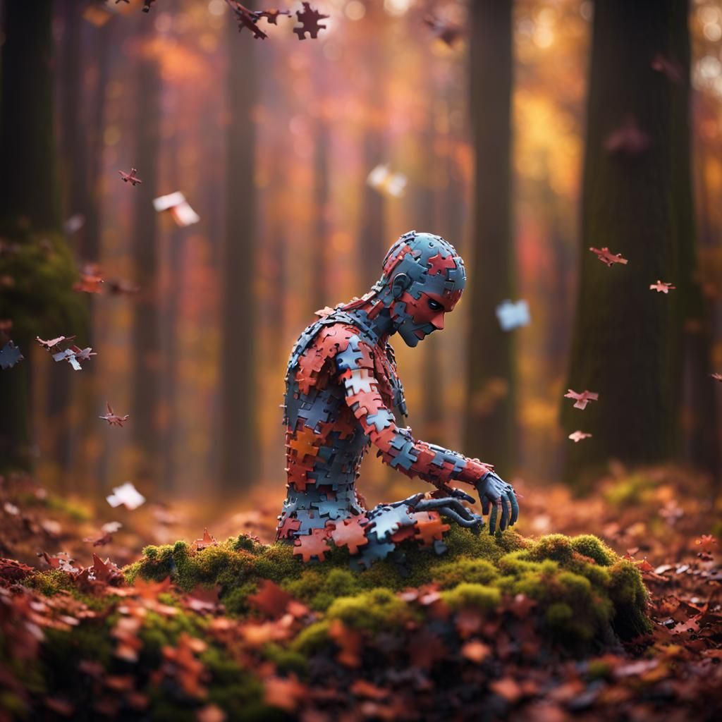 Jigsaw Puzzle Creature in Enchanted Forest