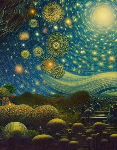 Mystical Ghost in Surreal Eerie Landscape