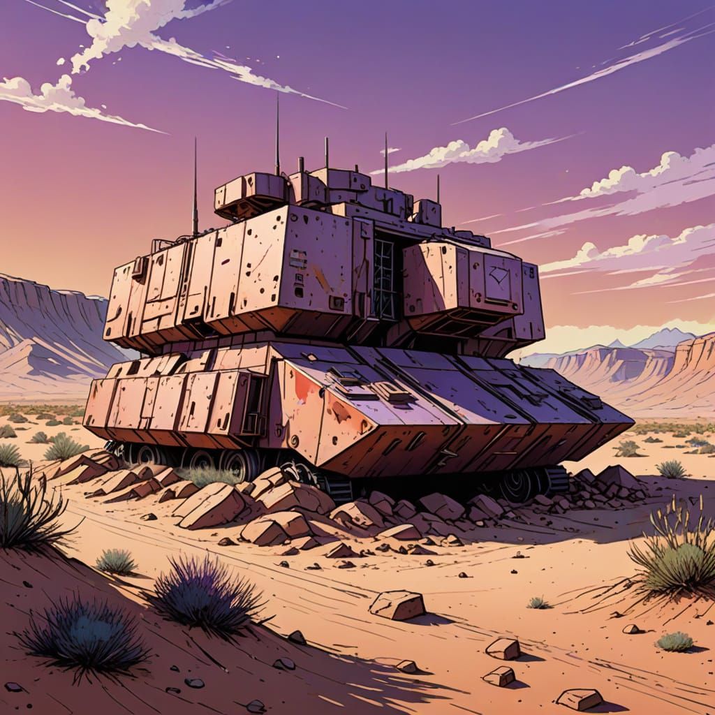 Desert Bunker Concept Art in Vibrant Colors
